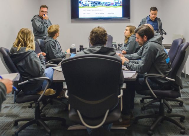 People in conference room